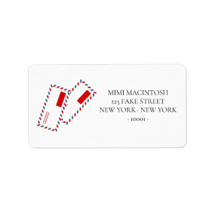 Air Mail Post Marked Address Labels