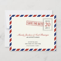 Air Mail Save The Date Announcement
