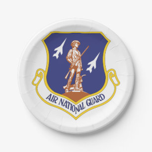 Air National Guard Military Veteran Paper Plate
