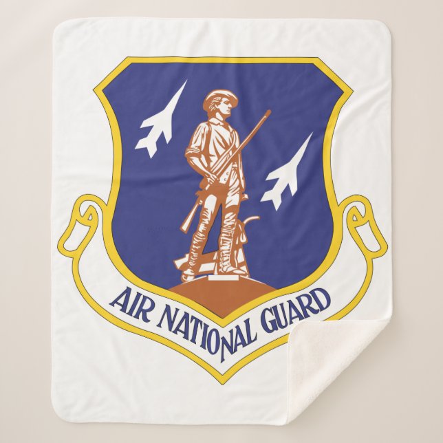 Air National Guard Military Veteran Sherpa Blanket (Front)