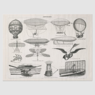 Air Navigation (1897) Ephemera Decoupage Tissue Paper