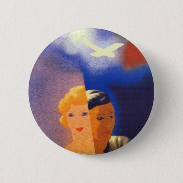 Air Orient ~ Europe - Orient 2 Inch Round Button (Front)