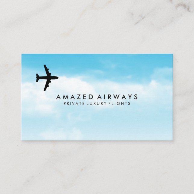 Air Plane | Flight Attendant | Pilot | Airline Business Card (Front)