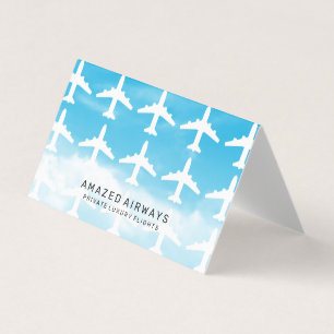 Air Plane   Flights   Clouds and Sky Business Card