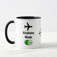 “Air Plane Mode On” funny quote Silence Design