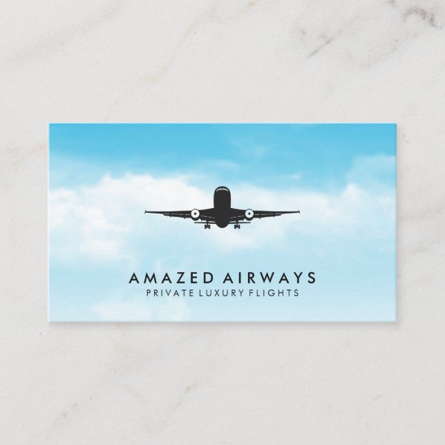 Air Plane | Take Off Business Card (Front)