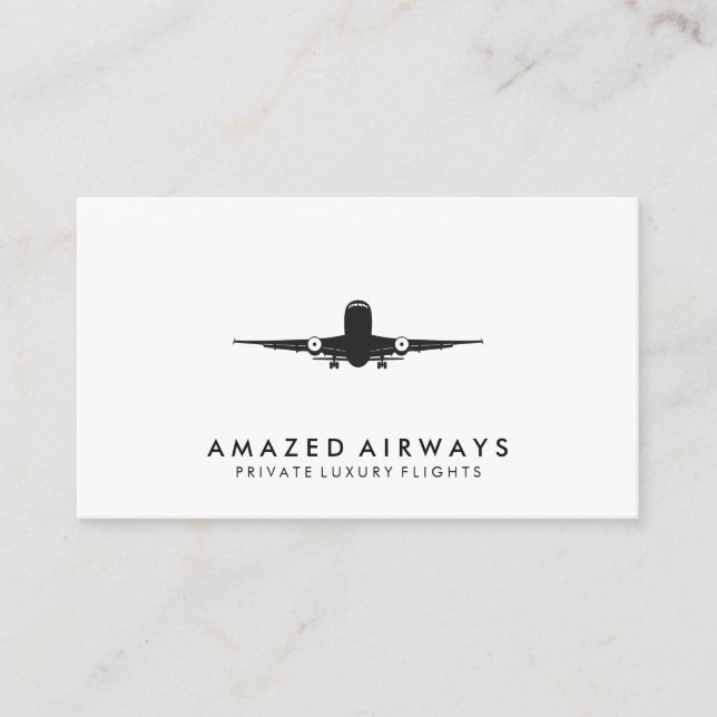 Air Plane | Take Off Business Card (Front)