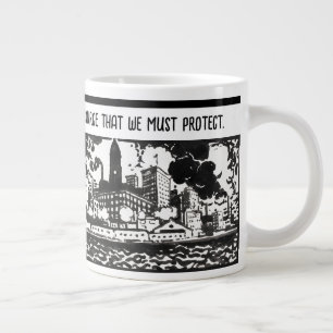 Air Pollution Awareness Modern Trendy Gifts Large Coffee Mug
