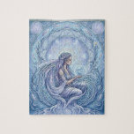 Air Priestess Jigsaw Puzzle<br><div class="desc">The Air Priestess embodies the essence of breath, wisdom, and divine communication. Surrounded by flowing currents, feathers, and sacred geometry, she holds a luminous orb of air — a symbol of clarity, inspiration, and higher consciousness. Her presence reflects the gentle yet powerful nature of the air element, guiding intuition, thought,...</div>