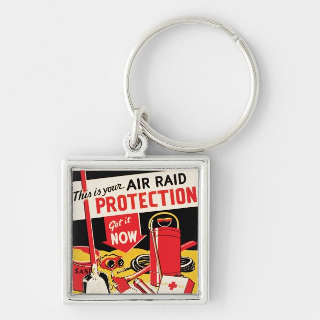Air Raid Protection Keychain (Front)