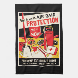 Air Raid Protection Kitchen Towel