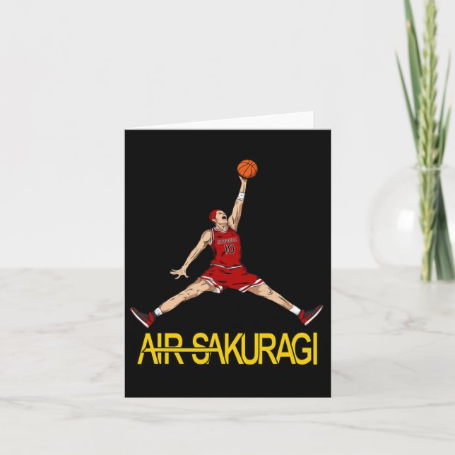 Air Sakuragi Anime Style Bysketbyll Design  Card (Front)