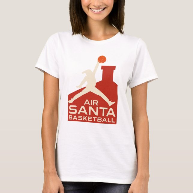 AIR SANTA – Funny Xmas Basketball Classic T-Shirt (Front)