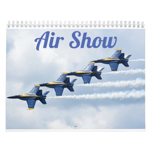 Air Show Two Page MediumCalendar, White Calendar (Cover)