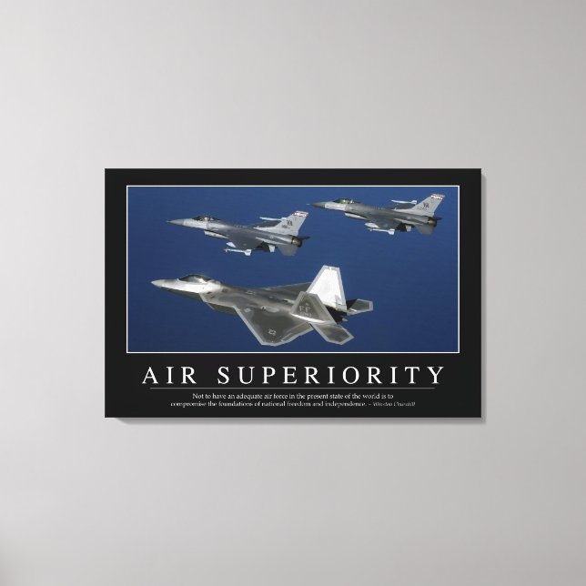 Air Superiority: Inspirational Canvas Print (Front)
