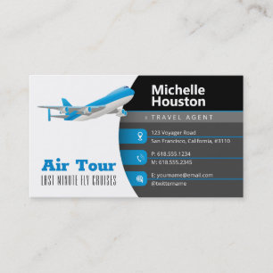 Air Tour Travel Agent Business Card