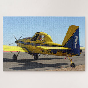 Air Tractor aircraft (yellow & blue) Jigsaw Puzzle