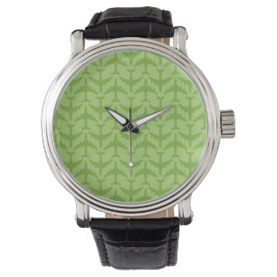 Air Traffic Airplane Pattern Green Watch