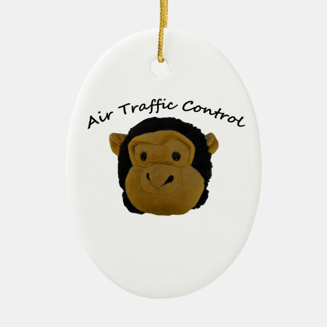 Air Traffic Control Accounts Department.Funny Gift Ceramic Ornament (Front)