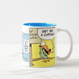 Air Traffic Control Cartoon Coffee Mug