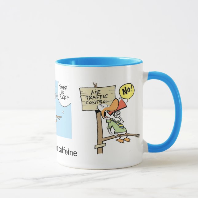 Air Traffic Control Cartoon Coffee Mug (Right)