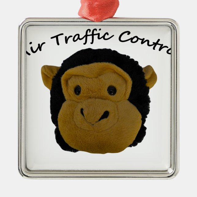 Air Traffic Control Metal Ornament (Front)