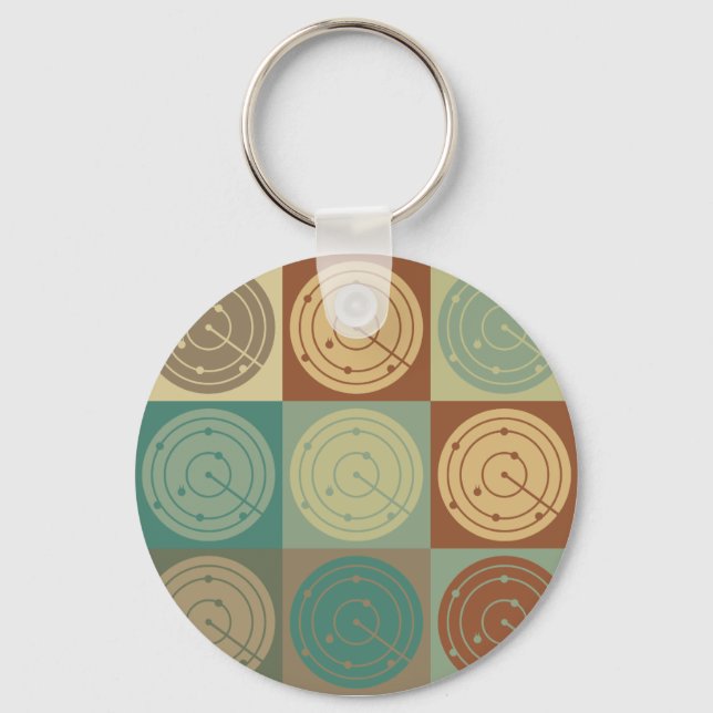 Air Traffic Control Pop Art Keychain (Front)