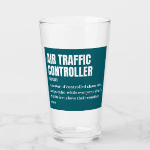 Air Traffic Controller – Aviation Gift Definition Glass