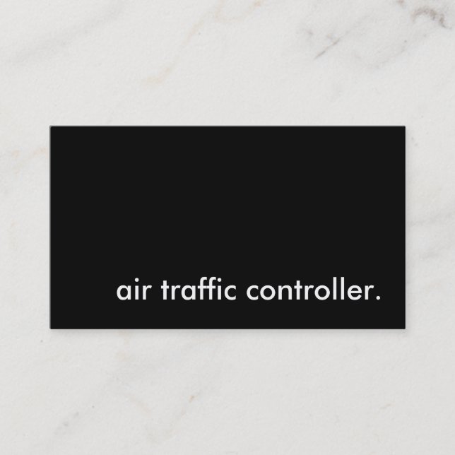 air traffic controller. business card (Front)