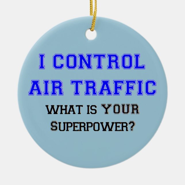 air traffic controller ceramic ornament (Front)