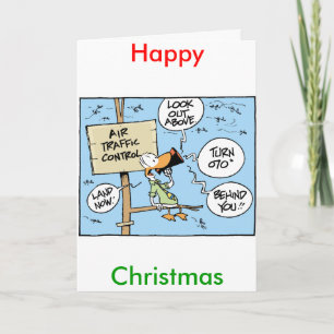 Air Traffic Controller Happy Christmas Card