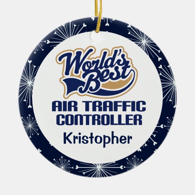 Air Traffic Controller Personalized Ornament (Front)