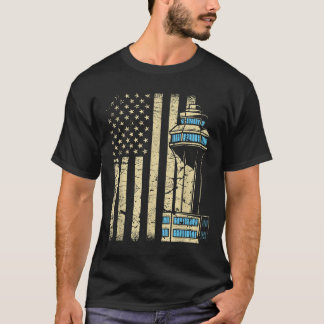 Air Traffic Controller Tower - Aircraft Airspace  T-Shirt