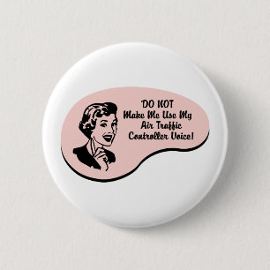 Air Traffic Controller Voice 2 Inch Round Button