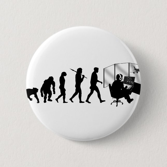 Air traffic controllers gifts tower control 2 inch round button (Front)