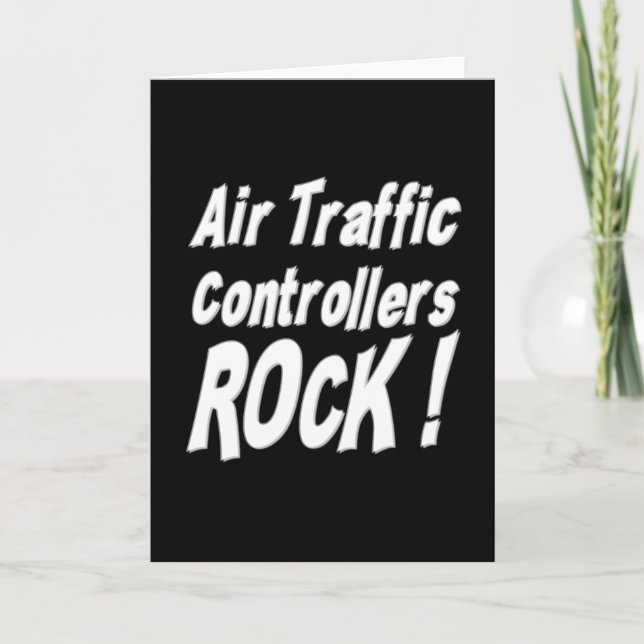 Air Traffic Controllers Rock! Greeting Card (Front)