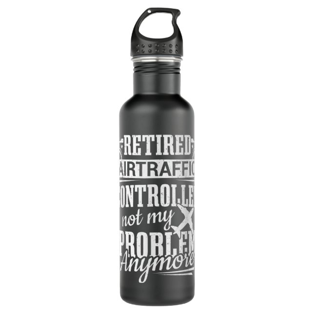 Air Traffic Funny Retirement Air Controller Aviati 710 Ml Water Bottle (Front)