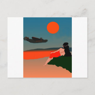 Air Travel Polynesia Postcard