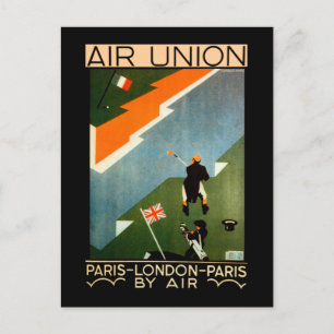Air Union ~ Paris-London-Paris by Air Postcard