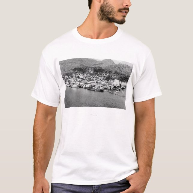 Air View of Ketchikan, Alaska Photograph T-Shirt (Front)