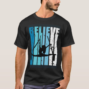 Air Yoga Aerialist Retro Believe Turquoise Air Yog T-Shirt