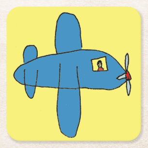 Airbeep Colorized T-Shirt Square Paper Coaster