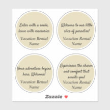 Airbnb Sticker/Vacation Rental Welcome Stickers
