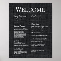 Airbnb Vacation Rental Guest Information Sign