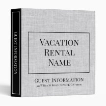 Airbnb Vacation Rental Woven Grey Guest Info