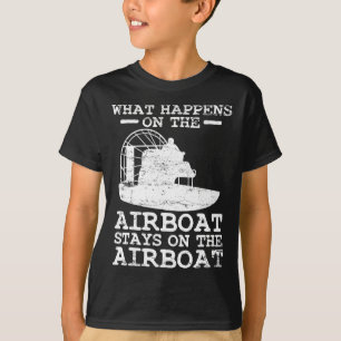 Airboat Boat Captain Boating Vintage T-Shirt