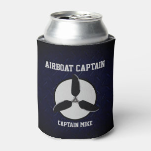 Airboat Captain Add Name Beer Cooler