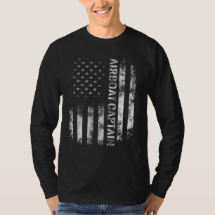 Airboat Captain Usa Patriotic American Flag T-Shirt