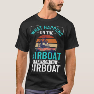 Airboat Fanboat Rc Hydroplane Racing Swamp Boat Ri T-Shirt