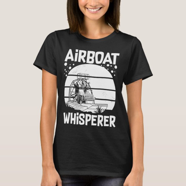 Airboat Fanboat Rc Hydroplane Racing Swamp Boat Ri T-Shirt (Front)